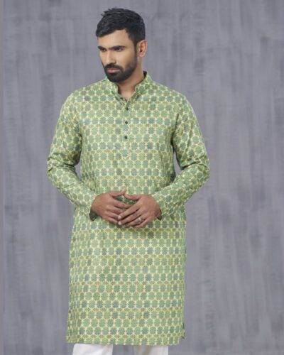Green Gering Knitted Thobe Mens