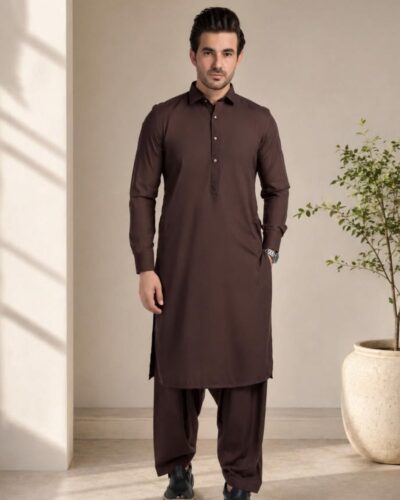 Minimal Soft-Linen Panjabi - Pastel Olive