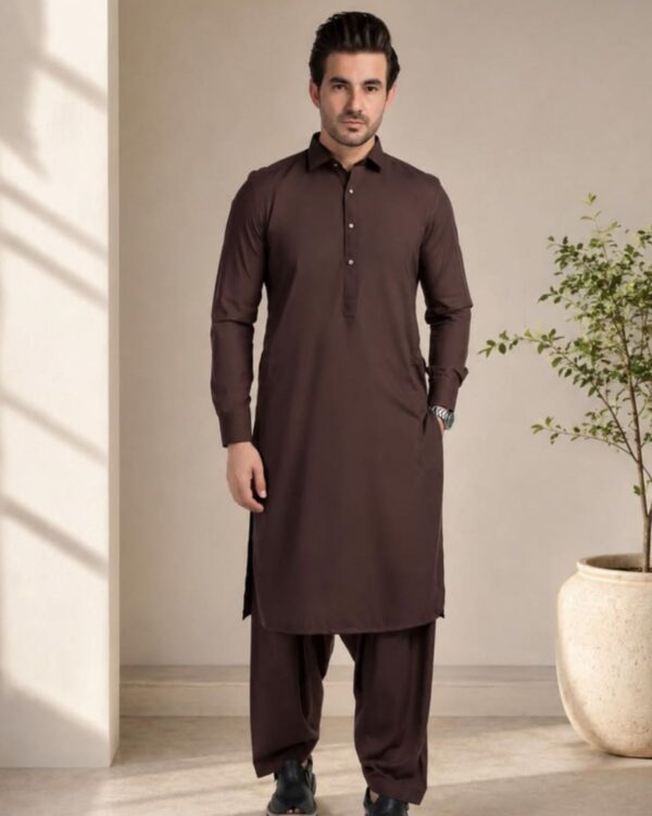 Minimal Soft-Linen Panjabi - Pastel Olive